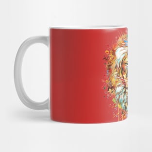 lion faces abstract illustration Mug